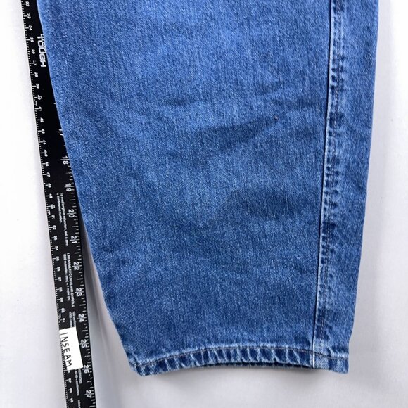Uniqlo Trouser Straight Leg Jeans Womens Size 11 High Rise 100% Cotton Blue - Picture 10 of 13